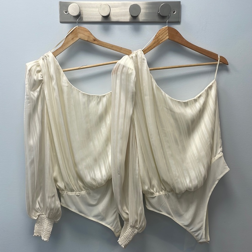Flying Tomato- cream sheer bodysuit